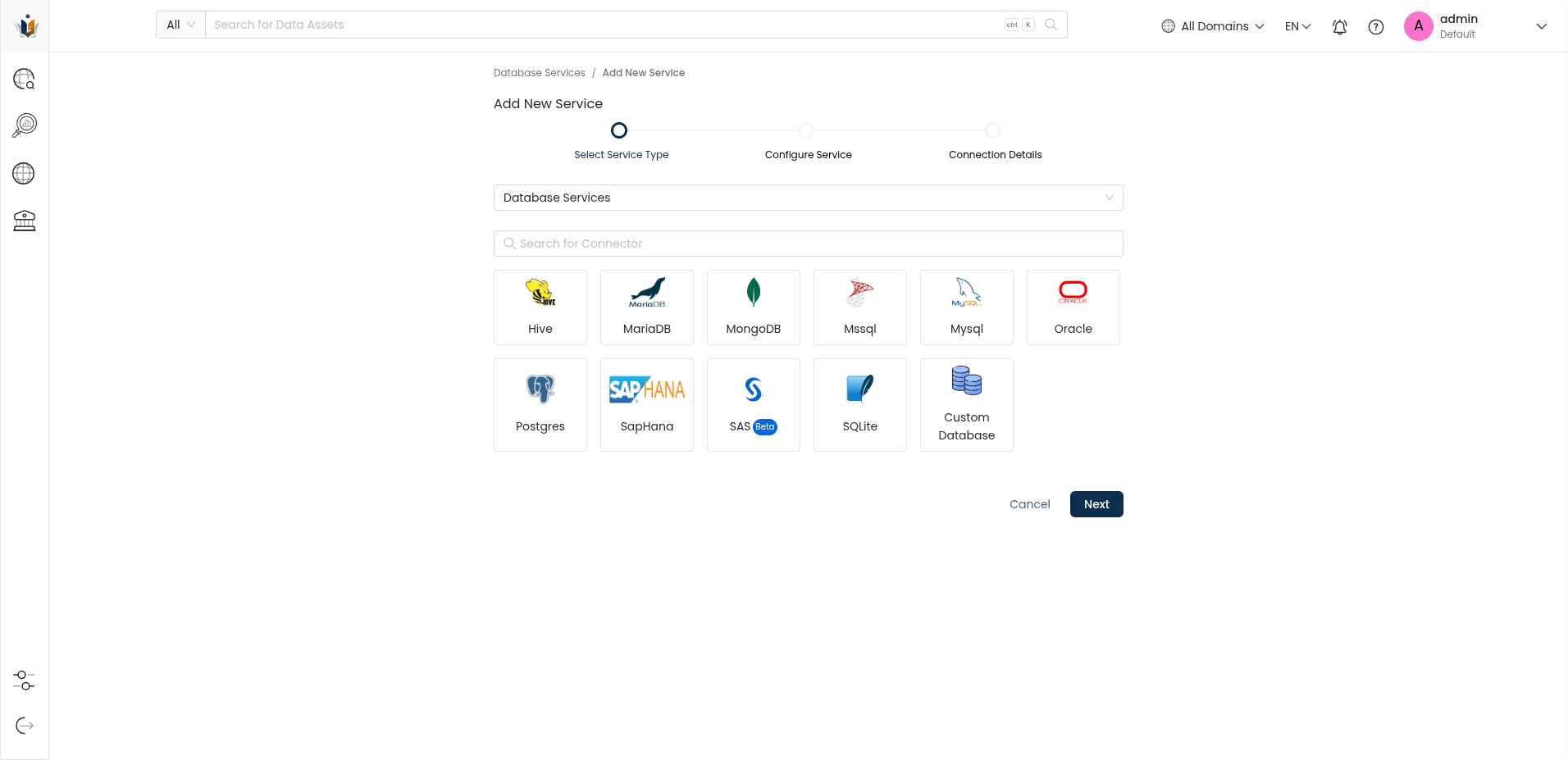 Connecting to a database from Fahras