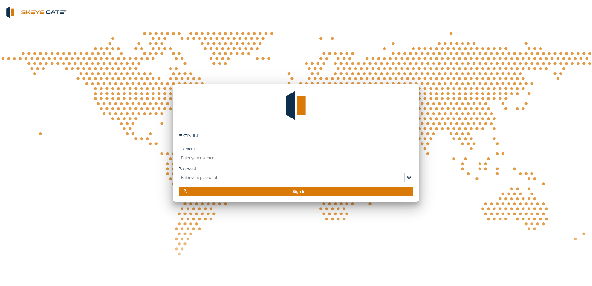 Skeye Gate sign-in page